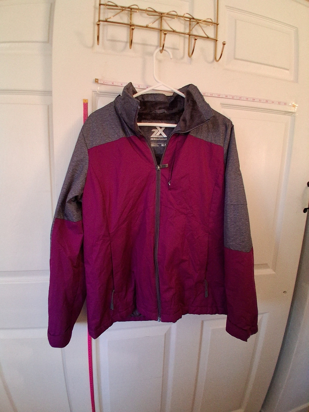 ZeroXposur Two-Tone Plum and Gray Utility Jacket